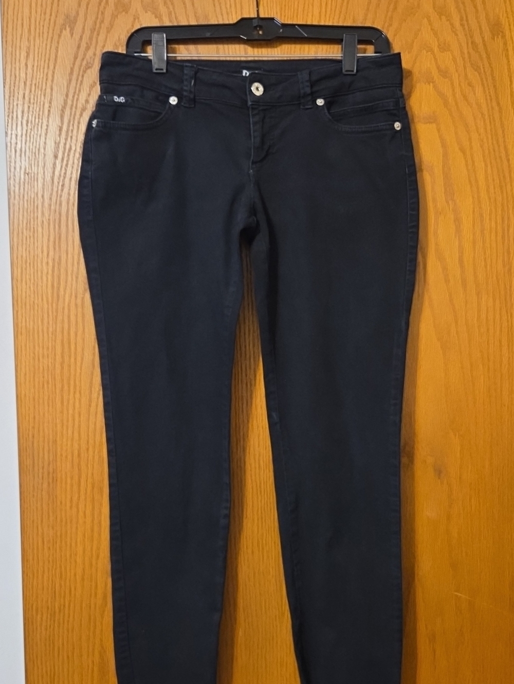 D&G Black Skinny Jeans with Subtle Logo